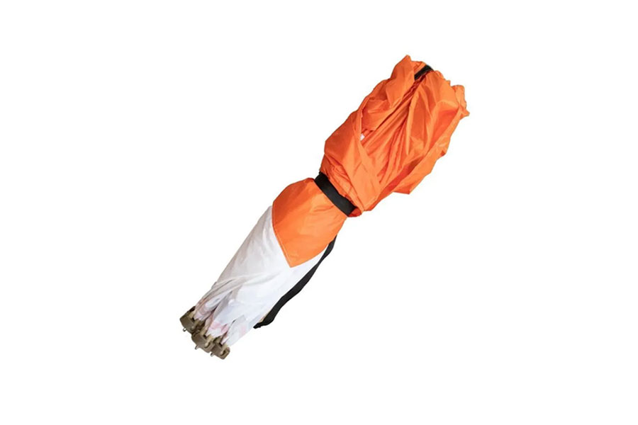 Палатка куб Следопыт 2.1х2.1 м, Oxford 210D PU 1000, S по полу 4.4 кв.м., оранжевый/синий